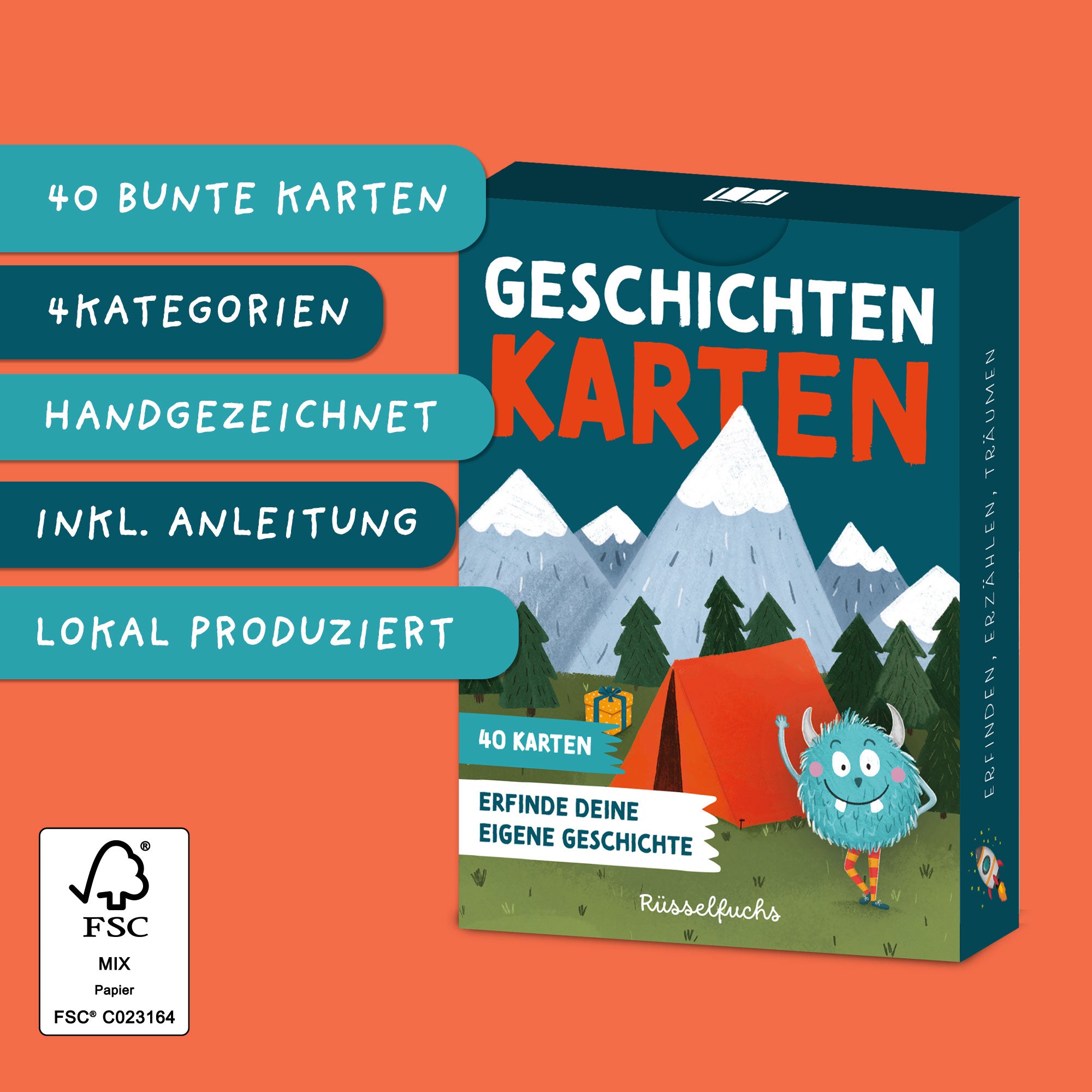 Geschichtenkarten für Kinder – handgezeichnete Erzählkarten, Ansicht 21, fantasievolle Szenen