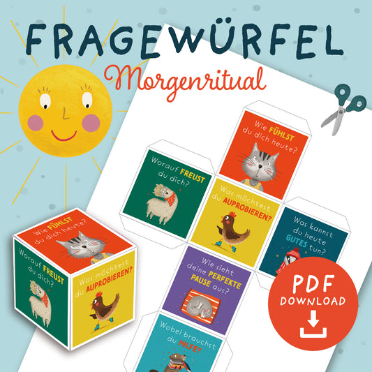 Fragewürfel Morgenritual für Kinder | Gesprächswürfel | PDF Download