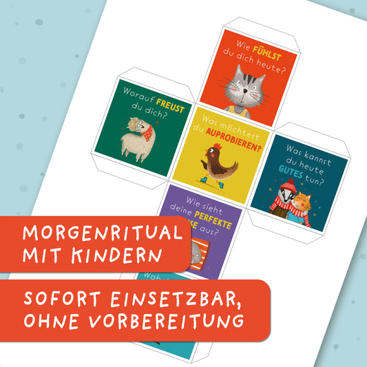 Fragewürfel Morgenritual für Kinder | Gesprächswürfel | PDF Download