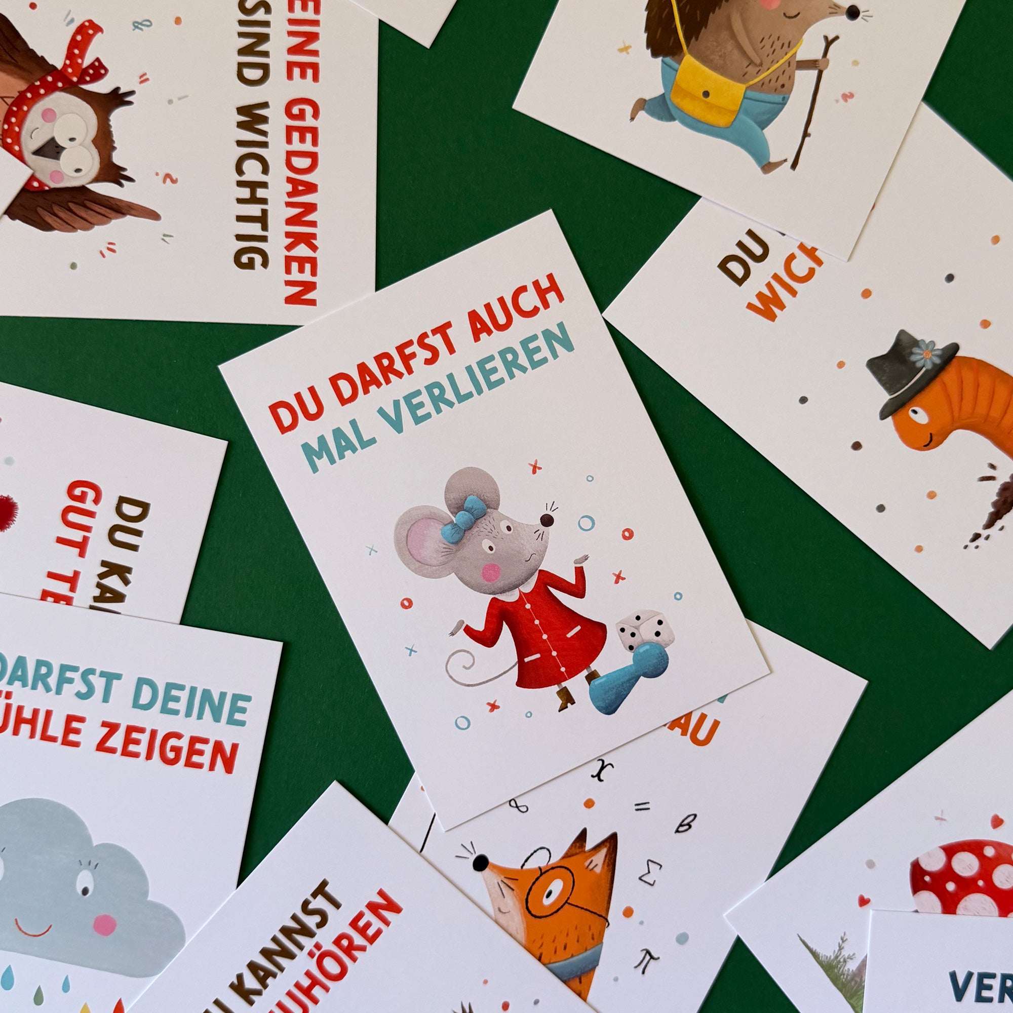 Starke Mutmacher-Postkarten für Kinder | 30 stärkende Affirmationen