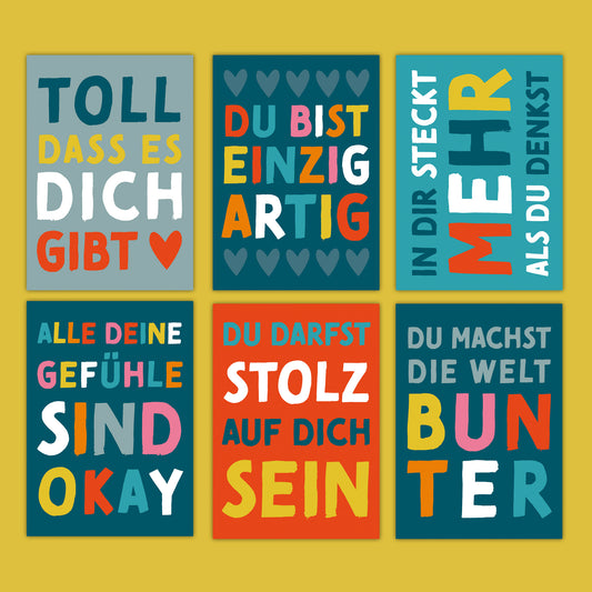 Mutmacher Postkarten bunt | 15 Motive | PDF Download