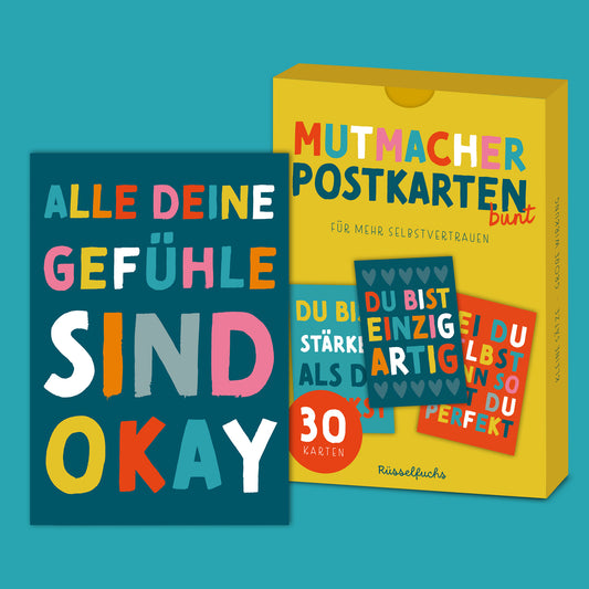 Mutmacher-Postkarten BUNT | 30er-Set