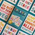 Bild in Galerie-Betrachter laden, Mutmacher-Postkarten WEISS | 30 Karten (15 Motive - jede Karte doppelt)
