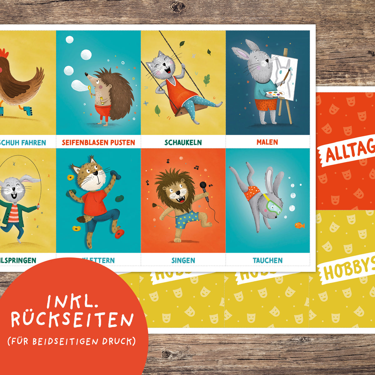 Pantomimekarten für Kinder – 40 Begriffe zum Ausdrucken | PDF Download