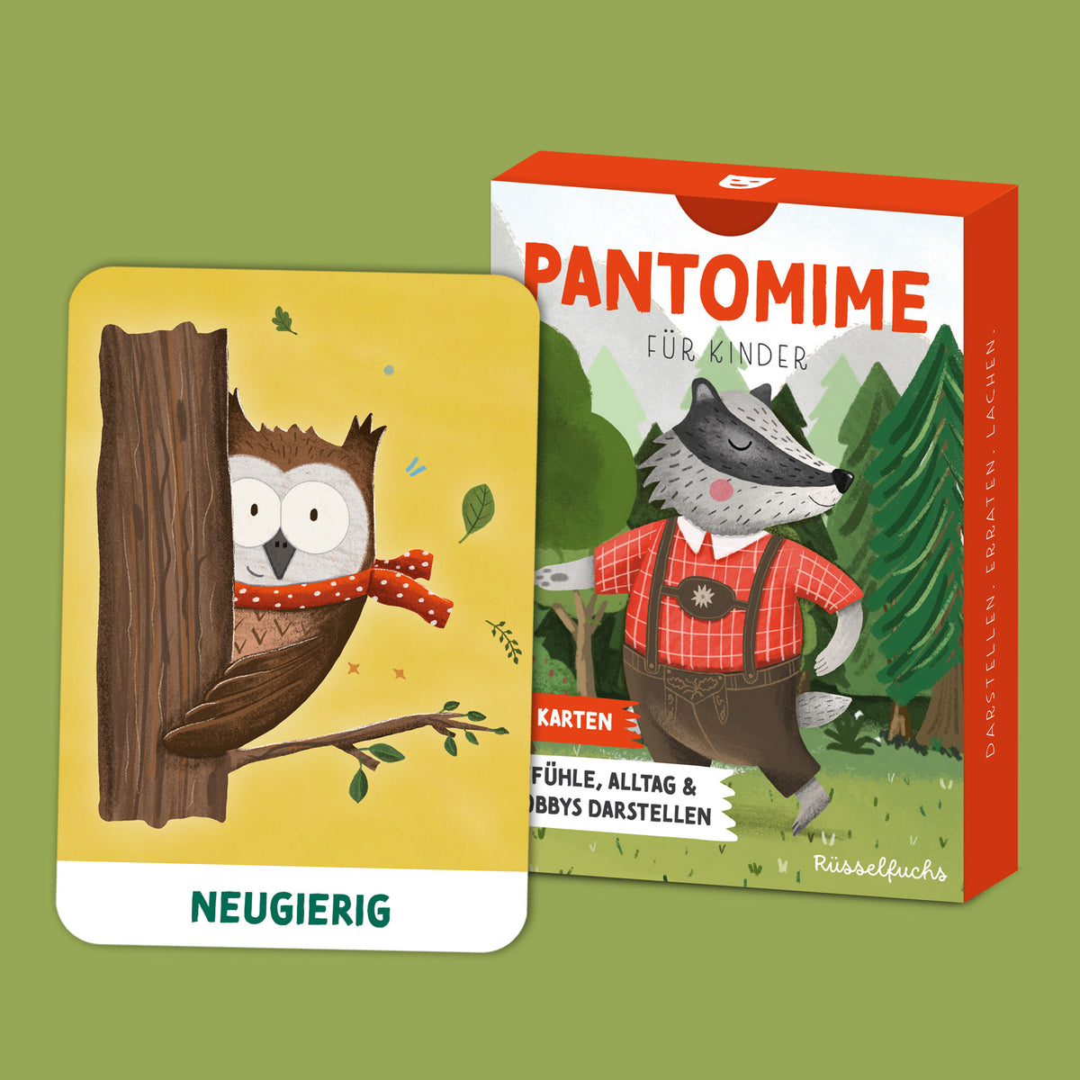 Pantomime-Karten für Kinder