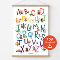 Bild in Galerie-Betrachter laden, ABC-Poster für Kinder – Buchstaben lernen | PDF Download
