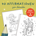 Bild in Galerie-Betrachter laden, Affirmationen-Ausmalbilder für Kinder | PDF Download
