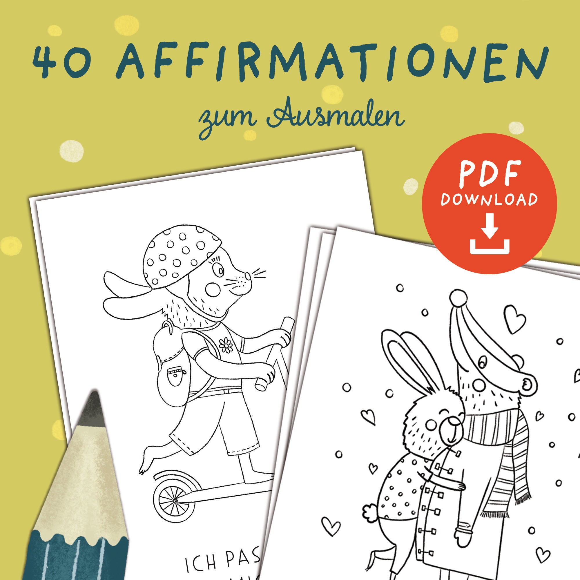 Affirmationen-Ausmalbilder für Kinder | PDF Download
