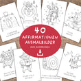 Bild in Galerie-Betrachter laden, Affirmationen-Ausmalbilder für Kinder | PDF Download
