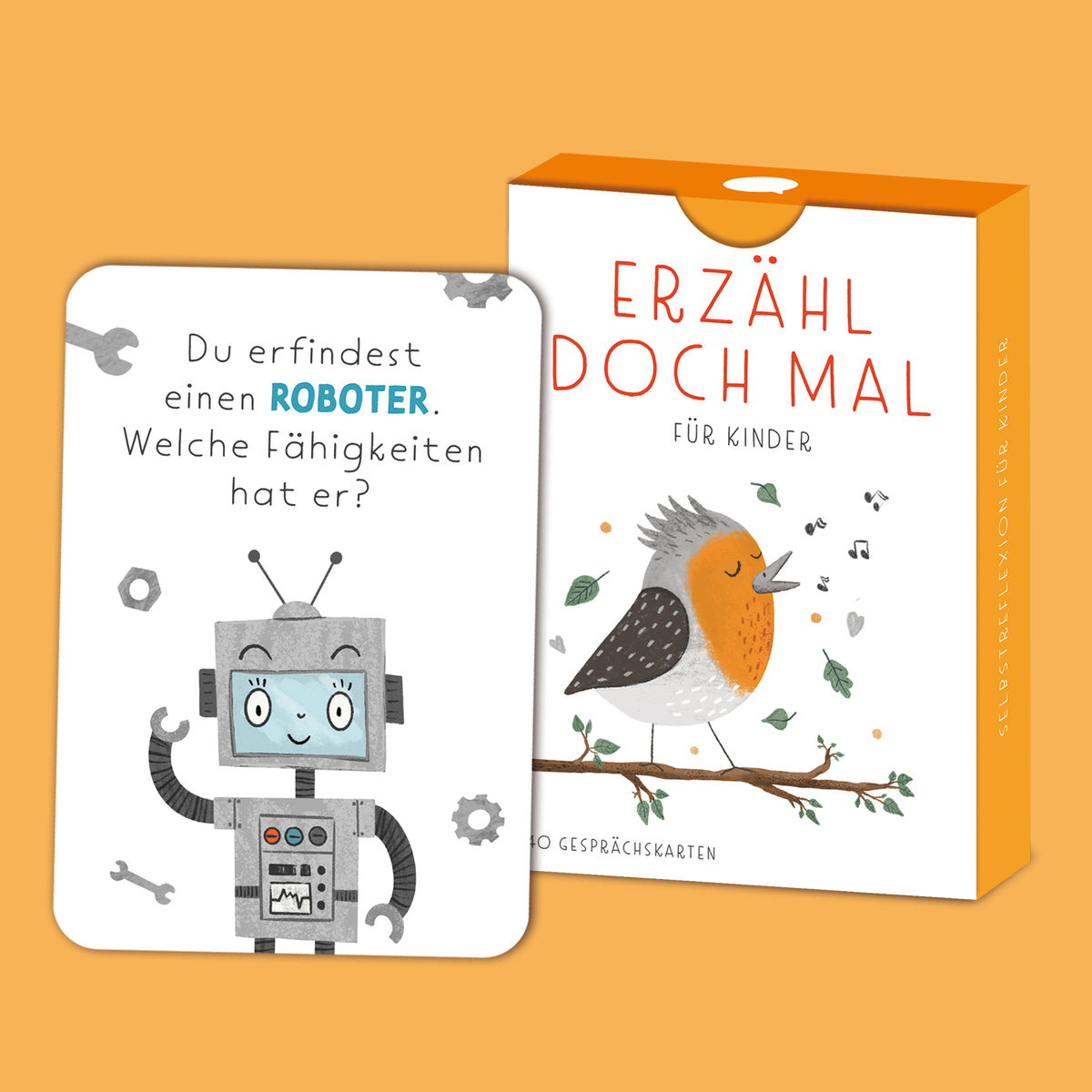 Gesprächskarten für Kinder – 40 Karten-Set in Faltschachtel von Rüsselfuchs