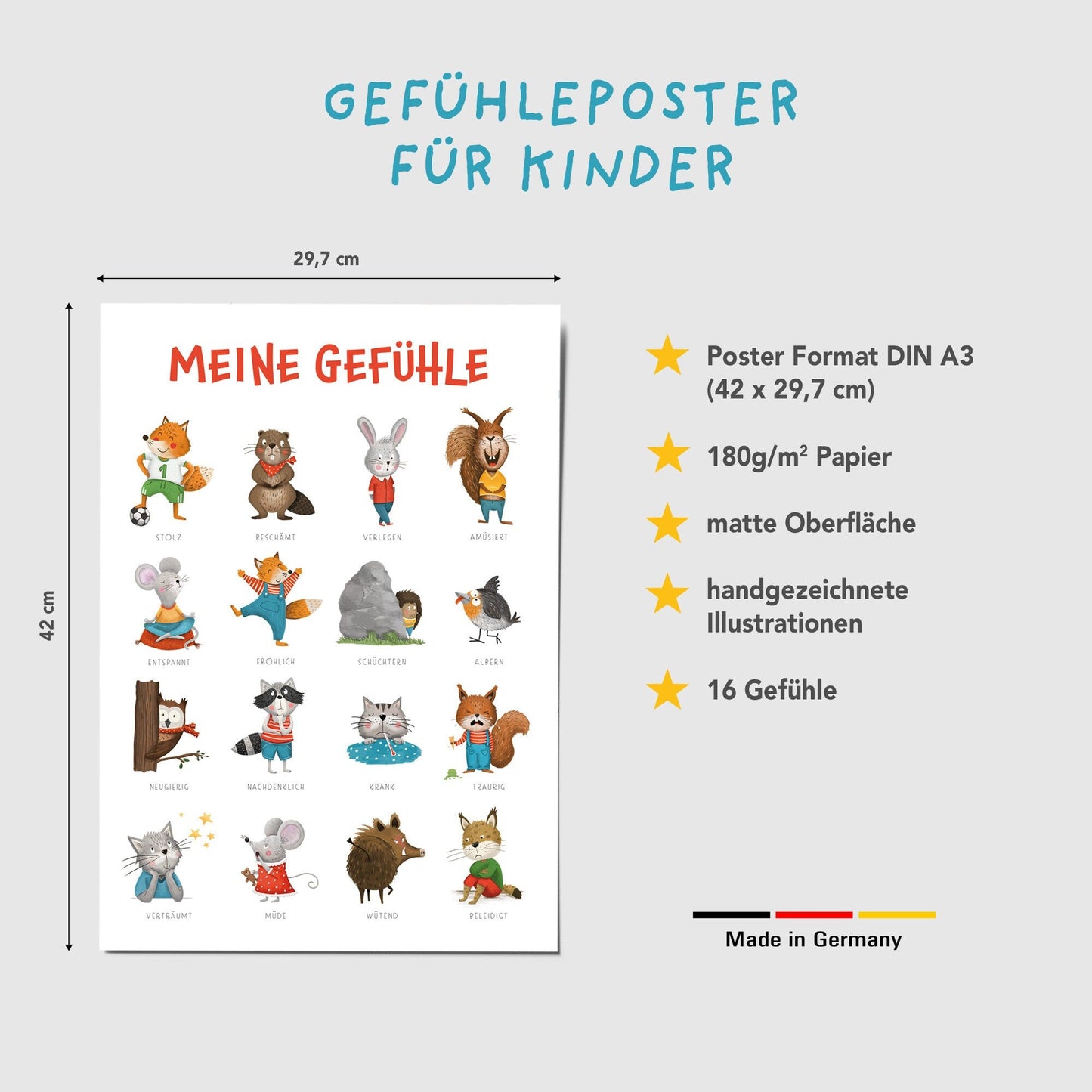 Gefühlsposter für Kinder