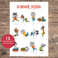Bild in Galerie-Betrachter laden, kinder yoga poster katzen
