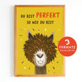 Bild in Galerie-Betrachter laden, Kinderposter mit Alpaka und der Aufschrift „Du bist perfekt so wie du bist“. Motivierendes Mutmacher-Poster als PDF-Download für mehr Selbstvertrauen und Selbstliebe.
