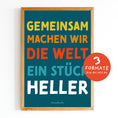 Bild in Galerie-Betrachter laden, Poster "Gemeinsam machen wir die Welt ein Stück heller" – Mutmacher-Poster für Kinder | PDF Download
