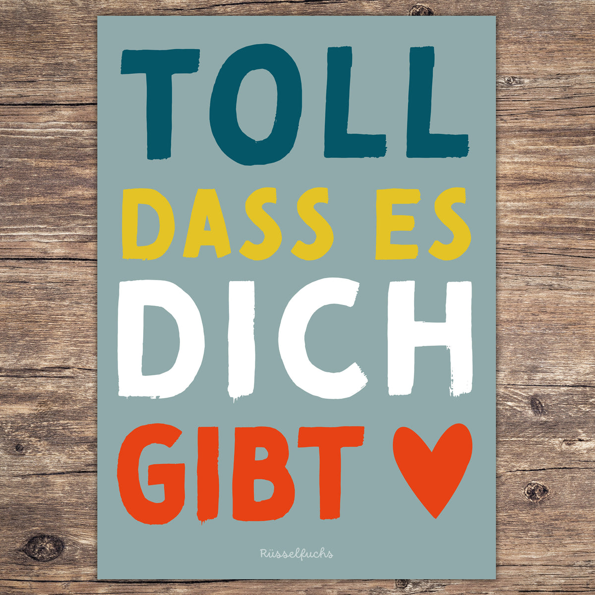 Poster "Toll, dass es dich gibt" – Mutmacher-Poster für Kinder | PDF Download