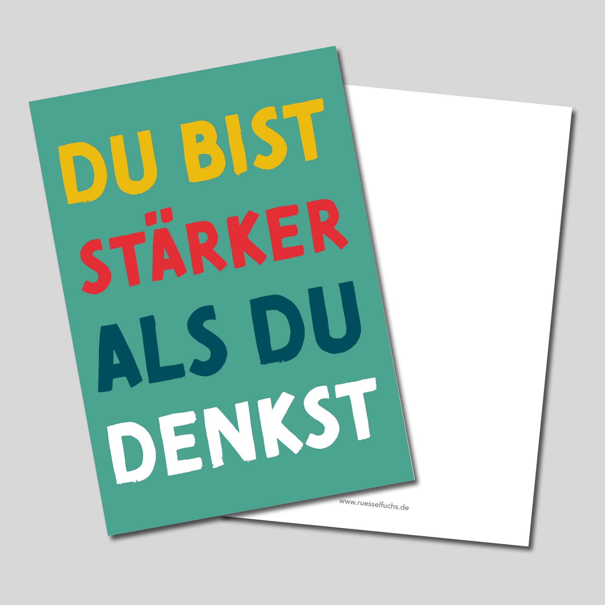 Mutmacher-Postkarte "Du bist stärker als du denkst"