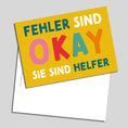 Bild in Galerie-Betrachter laden, Mutmacher-Postkarte "Fehler sind okay, sie sind Helfer"
