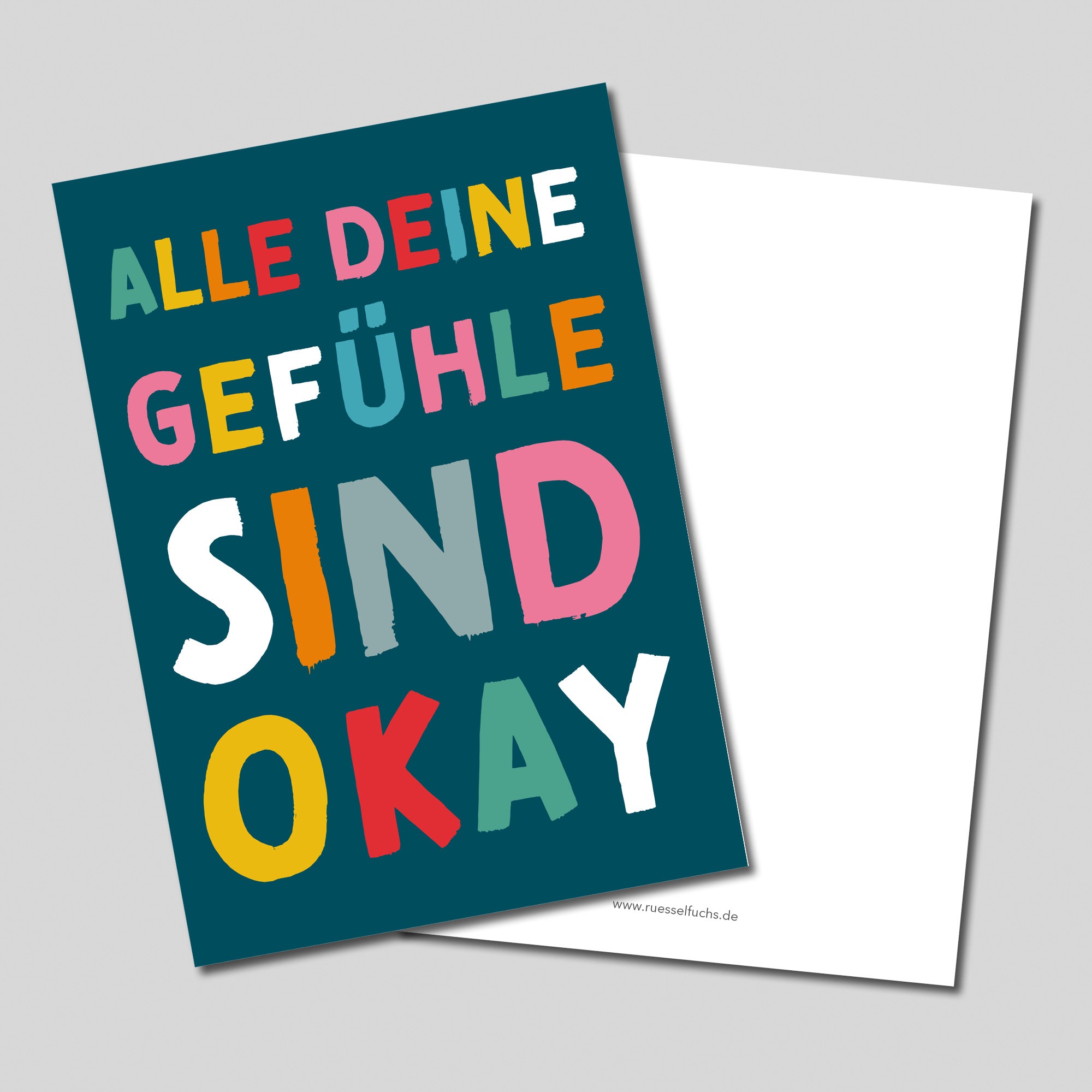 Mutmacher-Postkarte "Alle deine Gefühle sind okay"