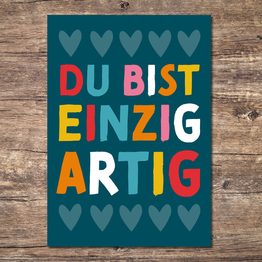 Mutmacher-Postkarte "Du bist einzigartig"