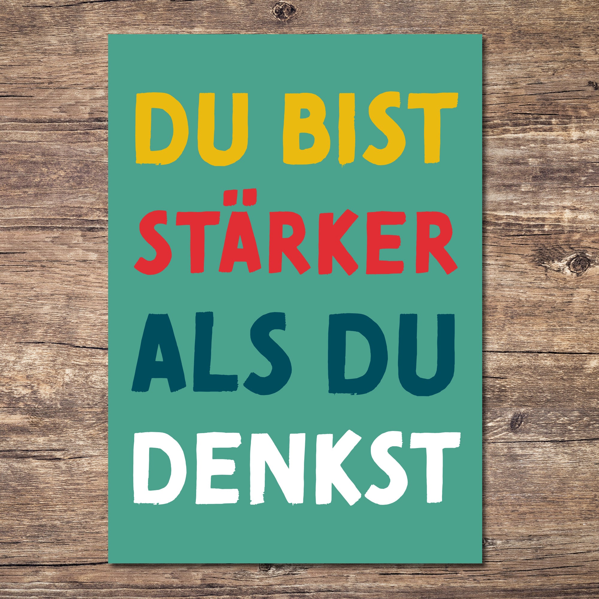 Mutmacher-Postkarte "Du bist stärker als du denkst"