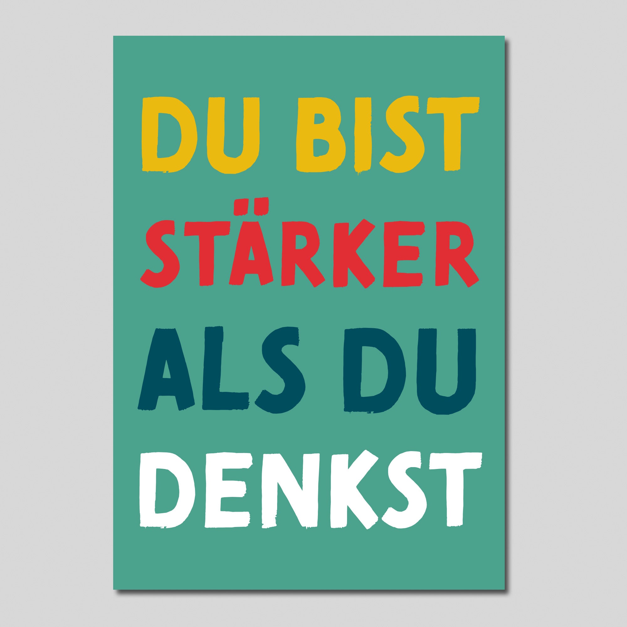 Mutmacher-Postkarte "Du bist stärker als du denkst"