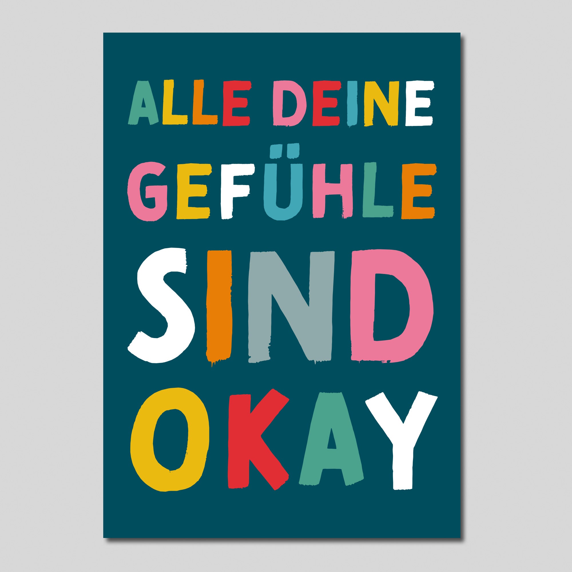 Mutmacher-Postkarte "Alle deine Gefühle sind okay"