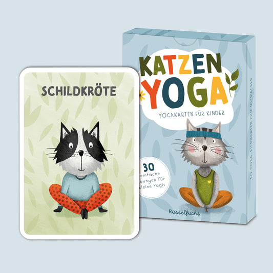 Kinderyoga Karten mit Katzen
