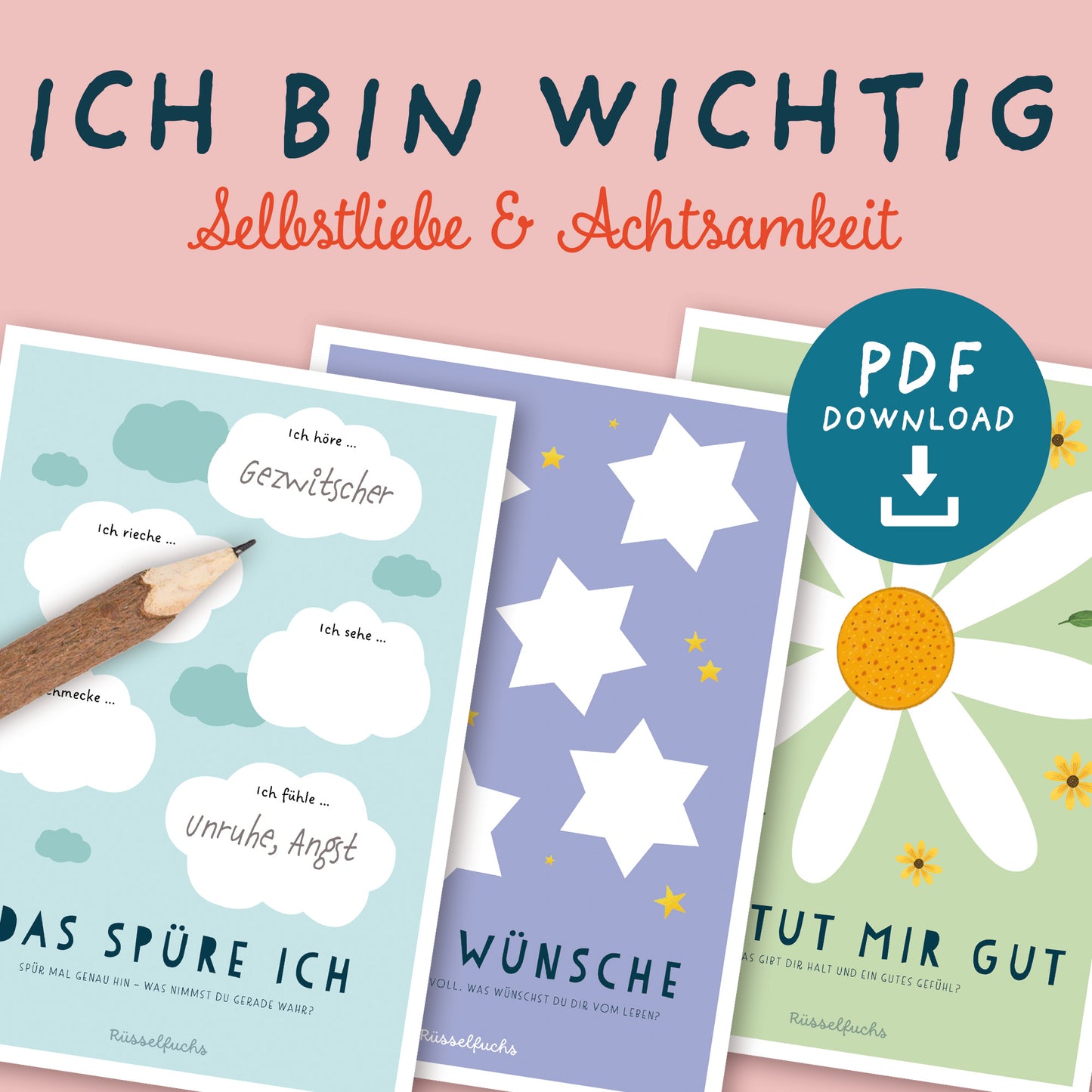 Selbstliebe & Achtsamkeit für Kinder zum Ausfüllen | PDF Download