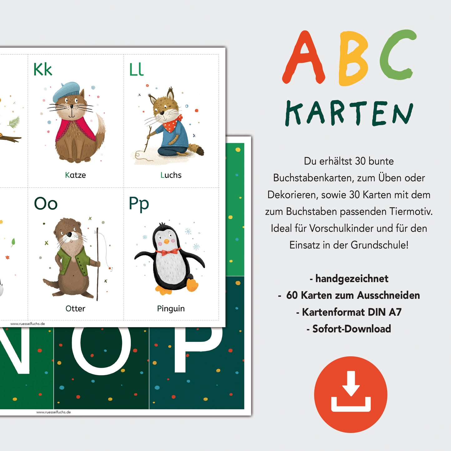 60 ABC-Karten zum Ausdrucken | PDF Download