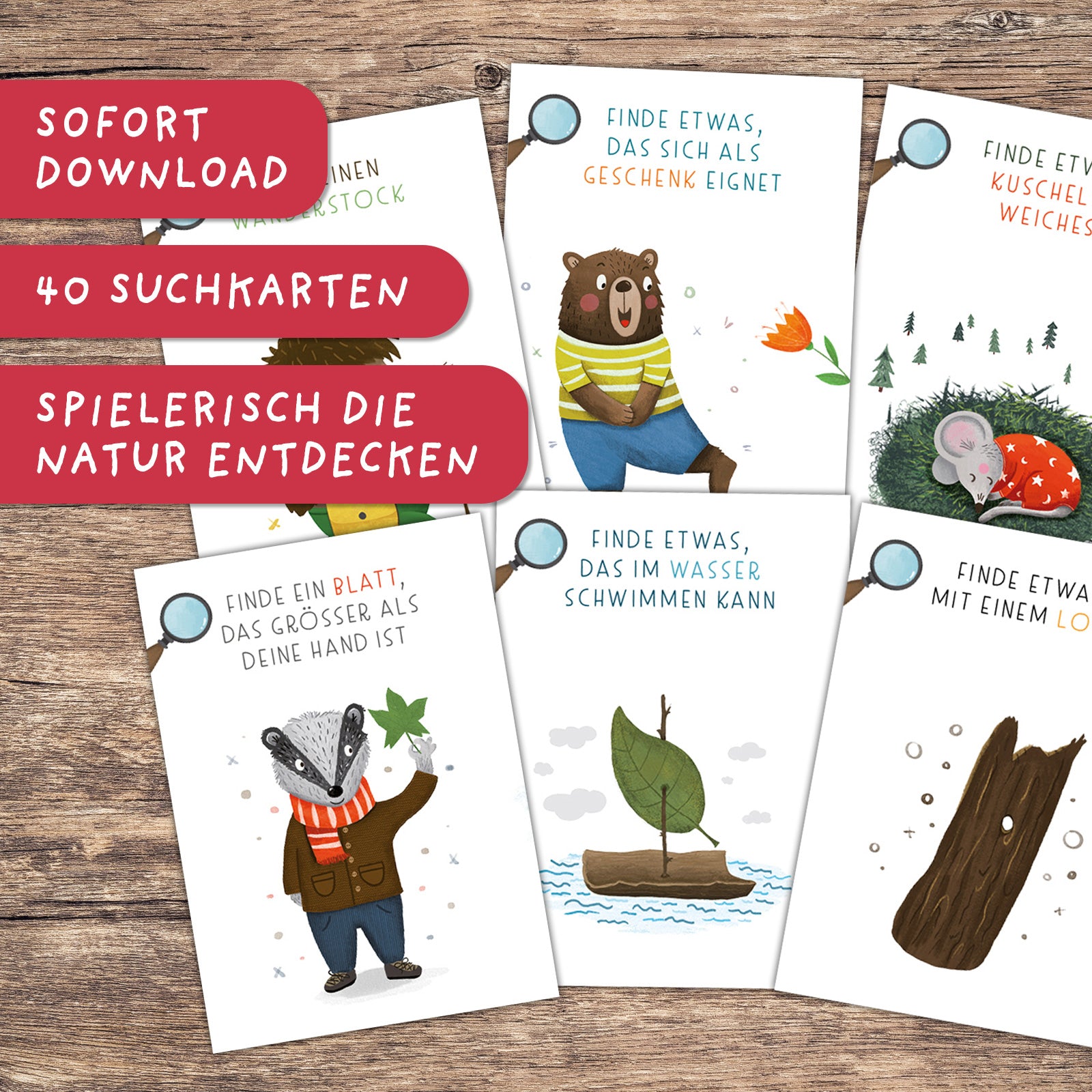 Suchen & Finden – Entdeckerkarten für Kinder | PDF Download