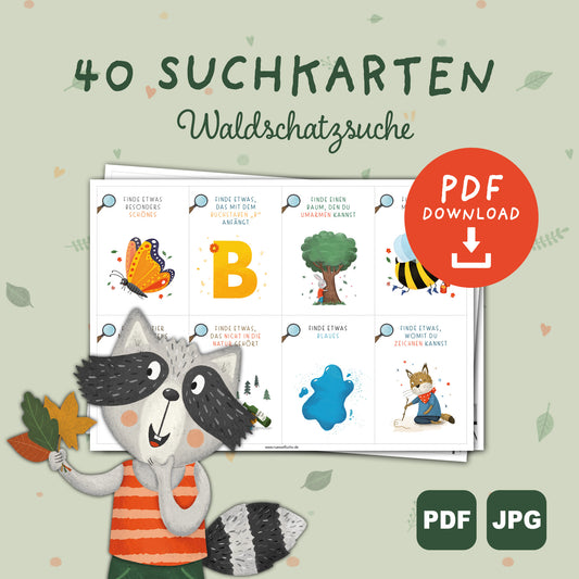 Waldschatzsuche - 40 Suchkarten zum Ausdrucken | PDF Download