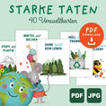 Bild in Galerie-Betrachter laden, Starke Taten – Umweltkarten für Kinder | PDF Download
