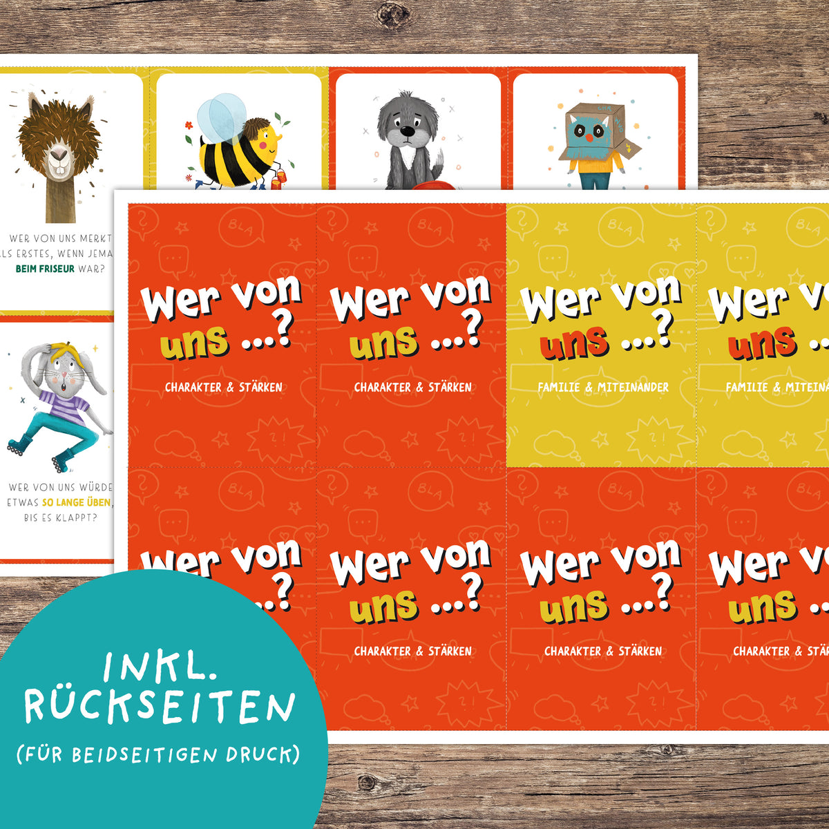 Wer von uns...? – Fragespiel für Kinder zum Ausdrucken | PDF Download