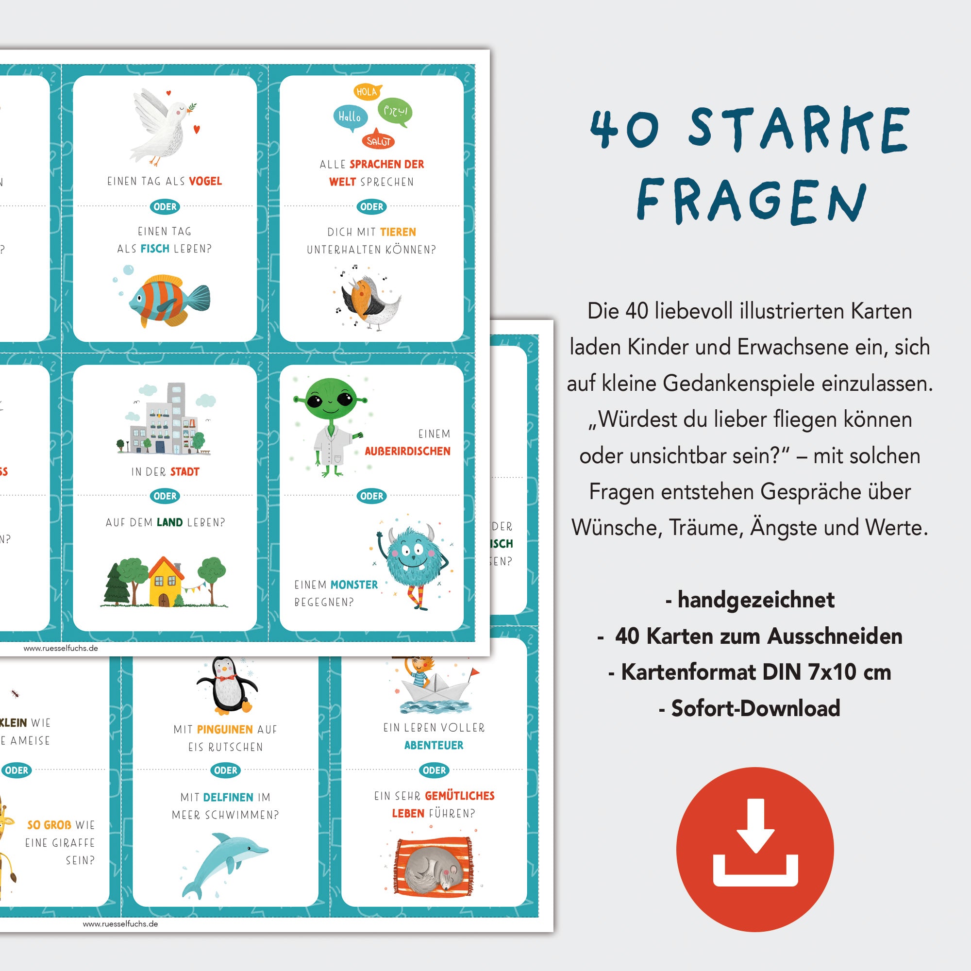 Würdest du lieber …? – Kartenspiel für Kinder | PDF Download