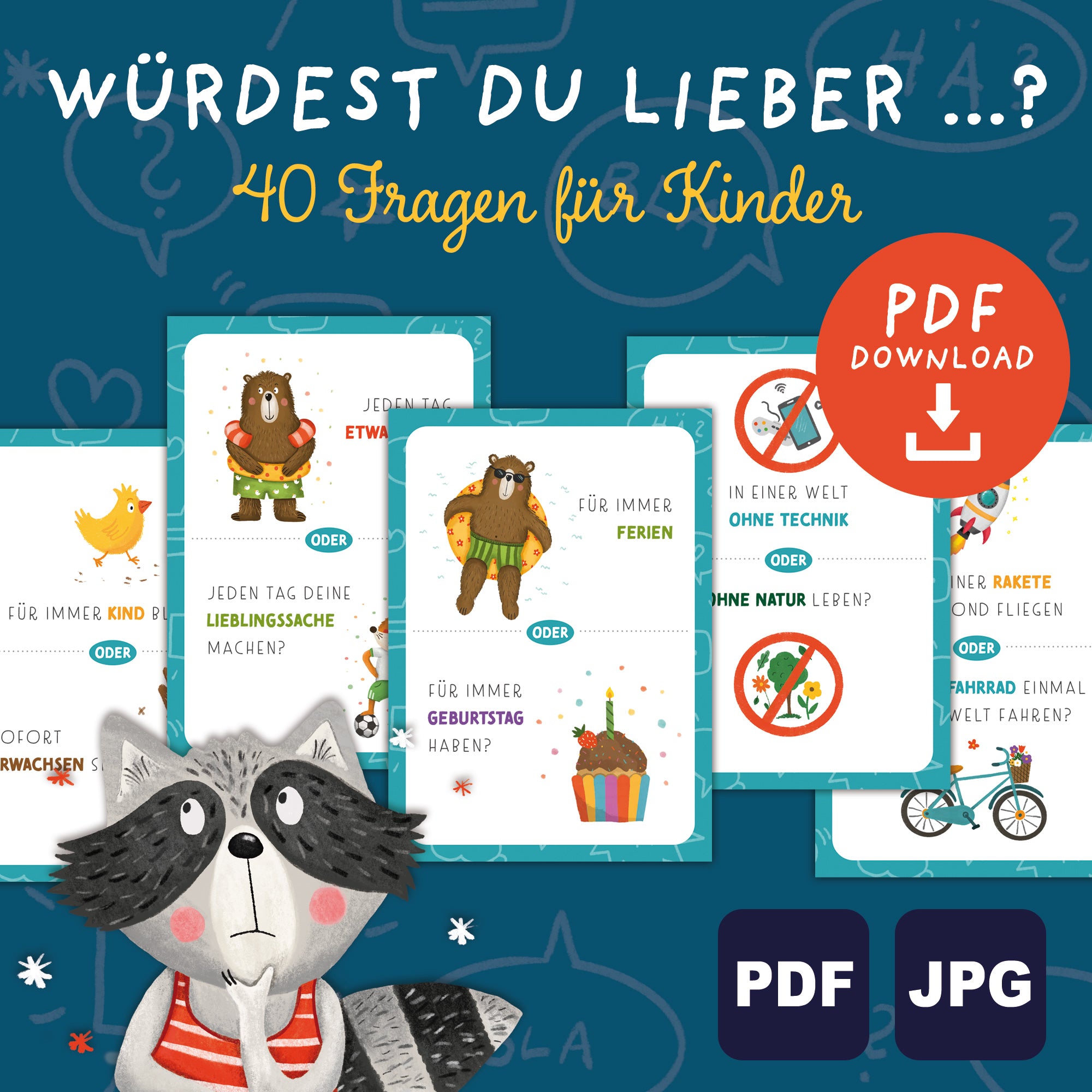 Würdest du lieber …? – Kartenspiel für Kinder | PDF Download