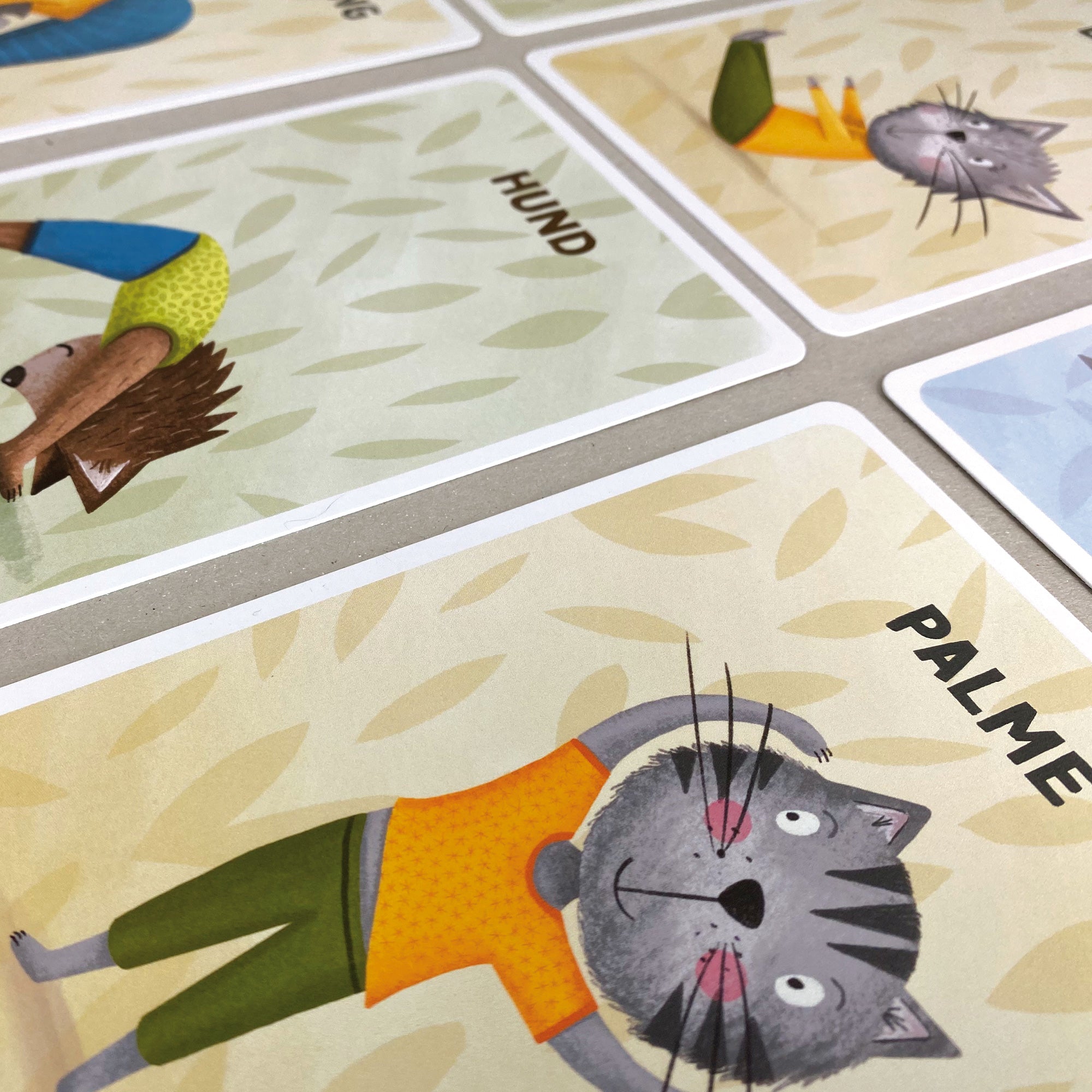 yoga karten kinder katzen